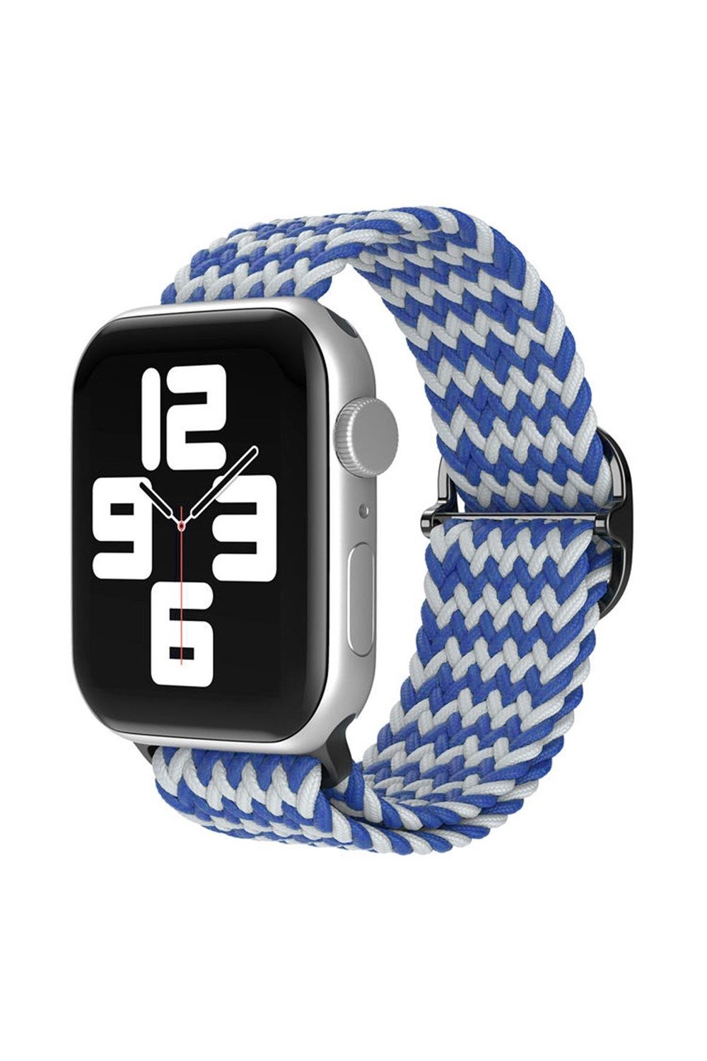 ÖRGÜ KORDONLARNEWFACEÖRG02Apple Watch 38mm/40mm/41mm Star Kordon - Zigzag Beyaz-Mavi