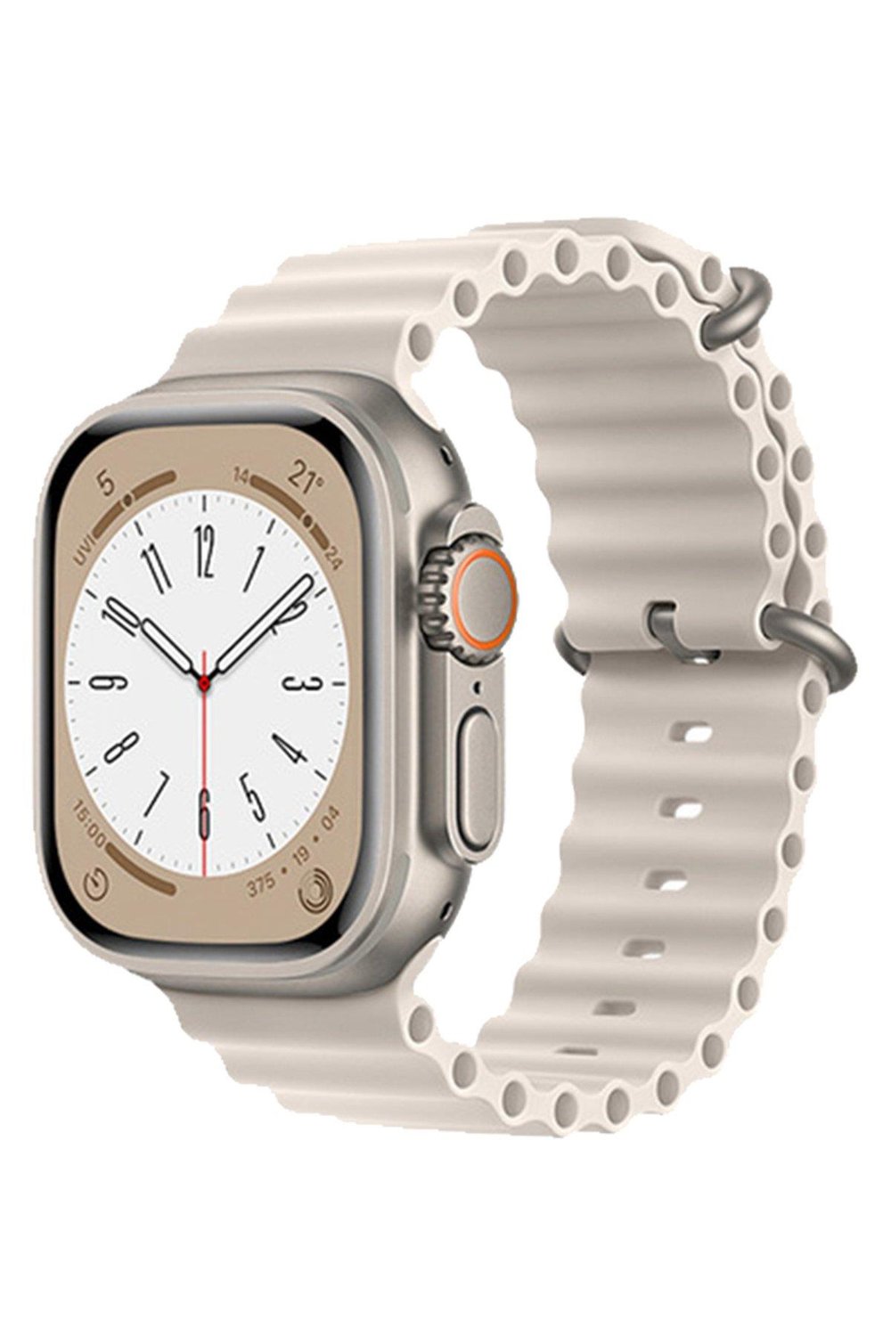 SİLİKON KORDONLARNEWFACEOCN11Apple Watch 42mm / 44mm / 45mm / 46mm / 49mm Ocean Kordon - Krem