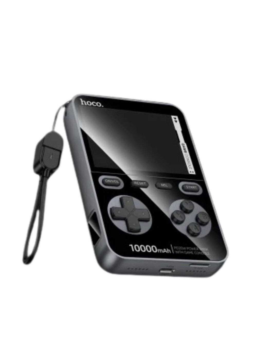 Hoco. Q47 Shine 10.000 mAh Powerbank – PD 20W Hızlı Şarj, Dahili Retro Oyun Konsolu, Siyah