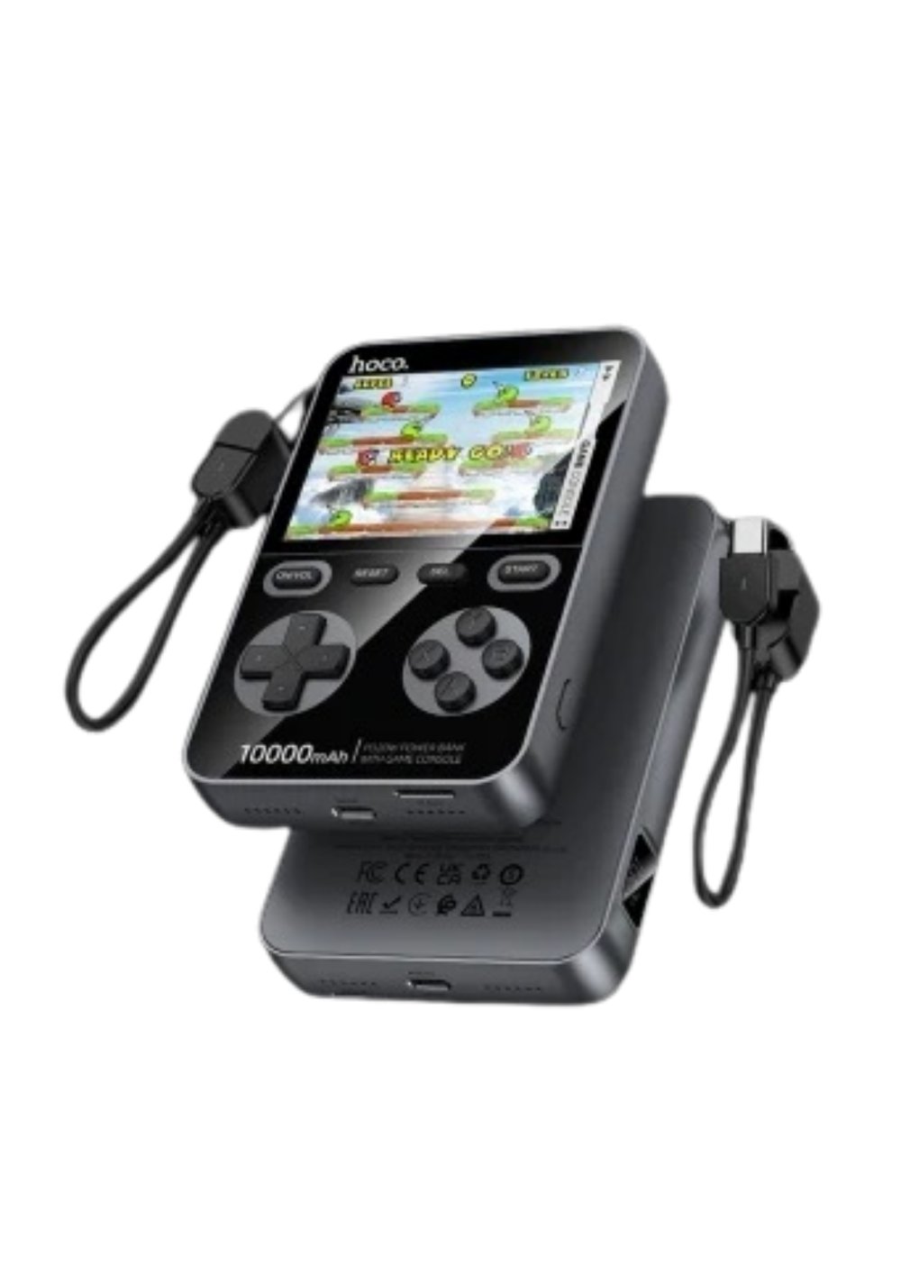 Hoco. Q47 Shine 10.000 mAh Powerbank – PD 20W Hızlı Şarj, Dahili Retro Oyun Konsolu, Siyah