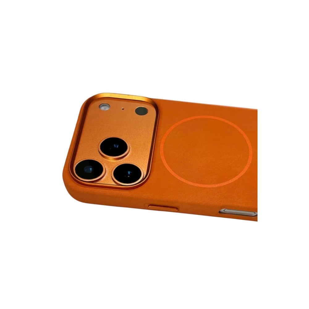 Joko iPhone 17 Pro Max Luno MagSafe Uyumlu Deri Kılıf – Turuncu