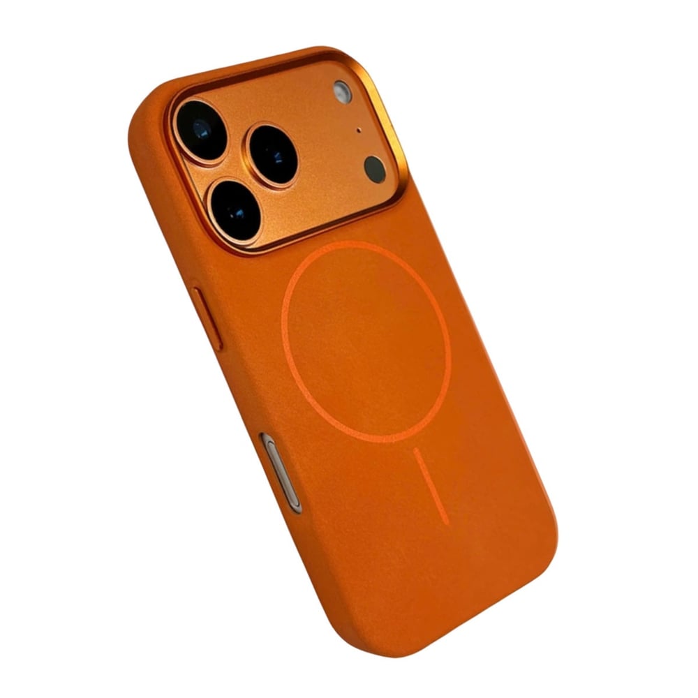 Joko iPhone 17 Pro Max Luno MagSafe Uyumlu Deri Kılıf – Turuncu