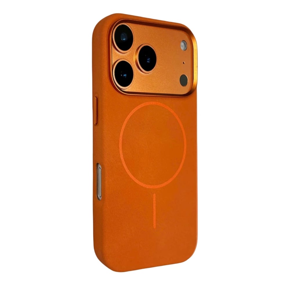 Joko iPhone 17 Pro Max Luno MagSafe Uyumlu Deri Kılıf – Turuncu