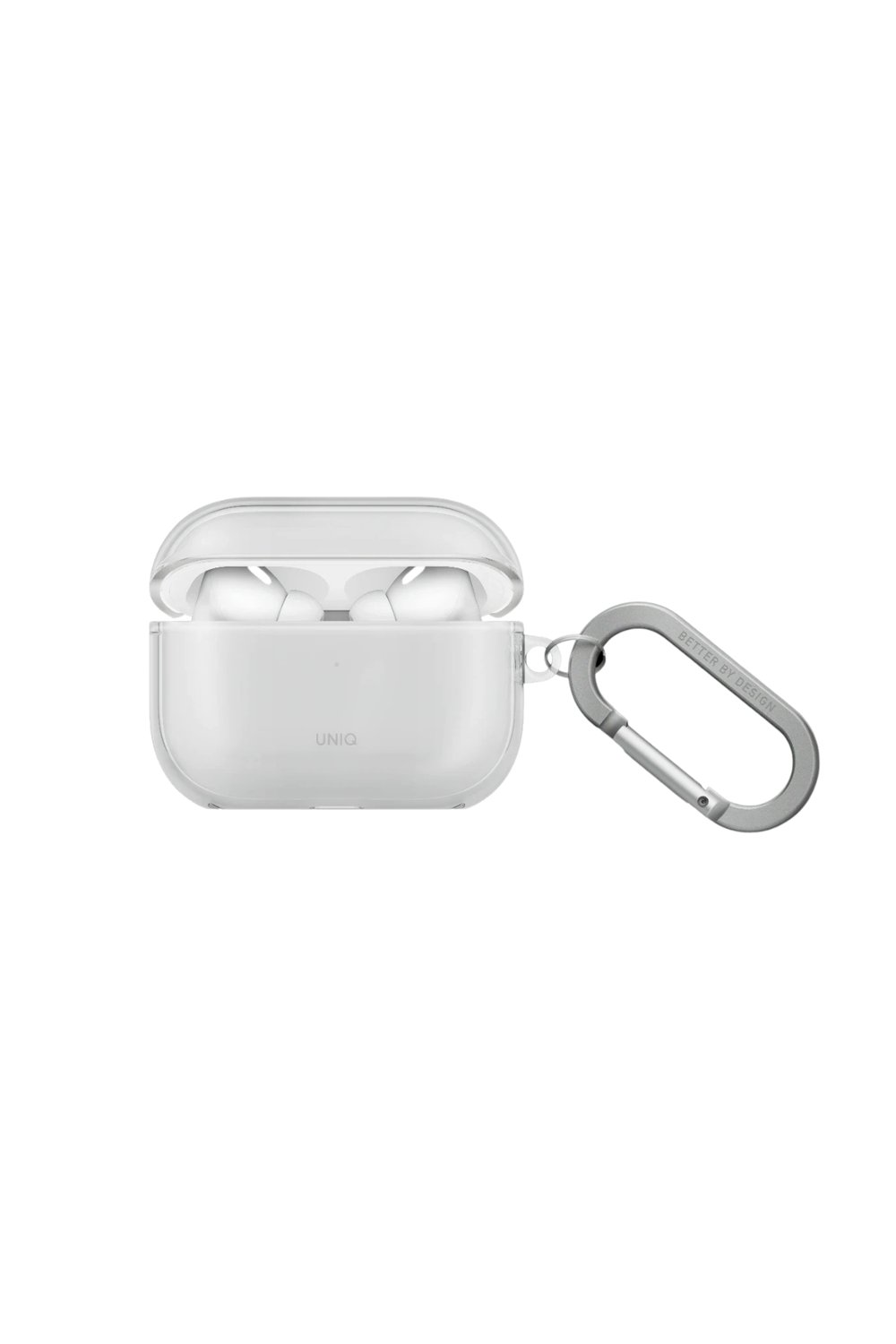Uniq AirPods Pro 3 (3. Nesil) Glase Darbe Korumalı Silikon Kılıf – Şeffaf
