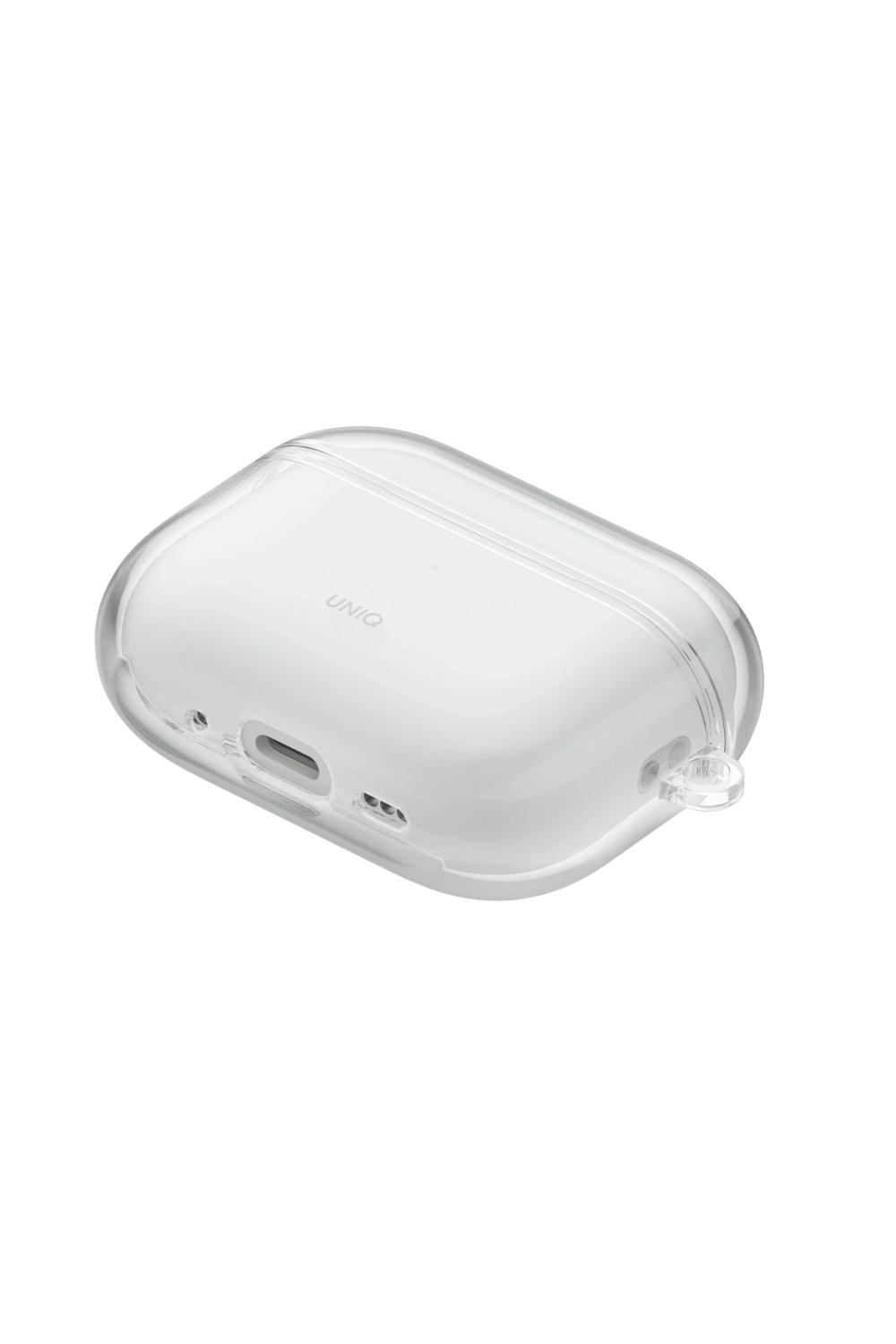 Uniq AirPods Pro 3 (3. Nesil) Glase Darbe Korumalı Silikon Kılıf – Şeffaf