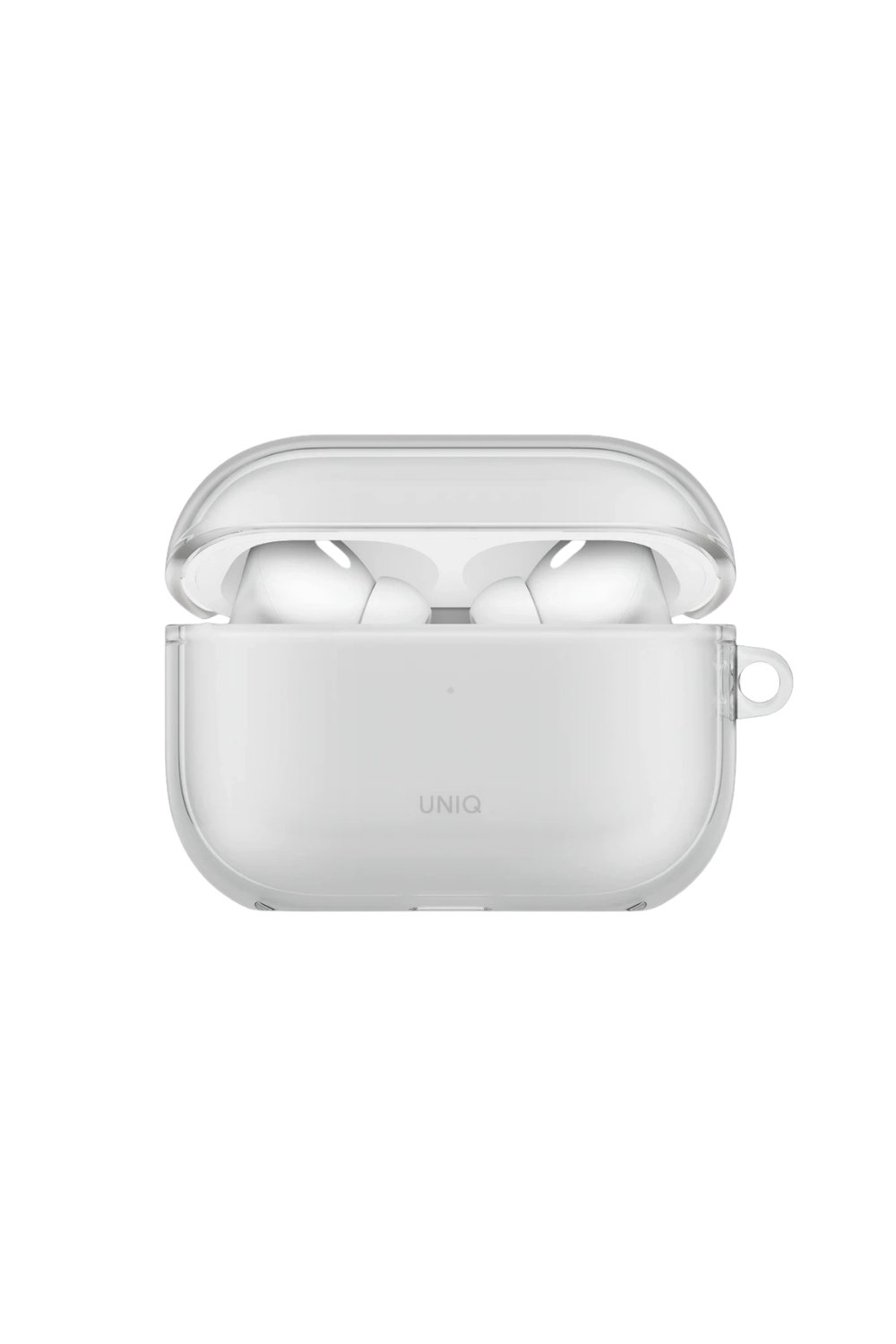 Uniq AirPods Pro 3 (3. Nesil) Glase Darbe Korumalı Silikon Kılıf – Şeffaf