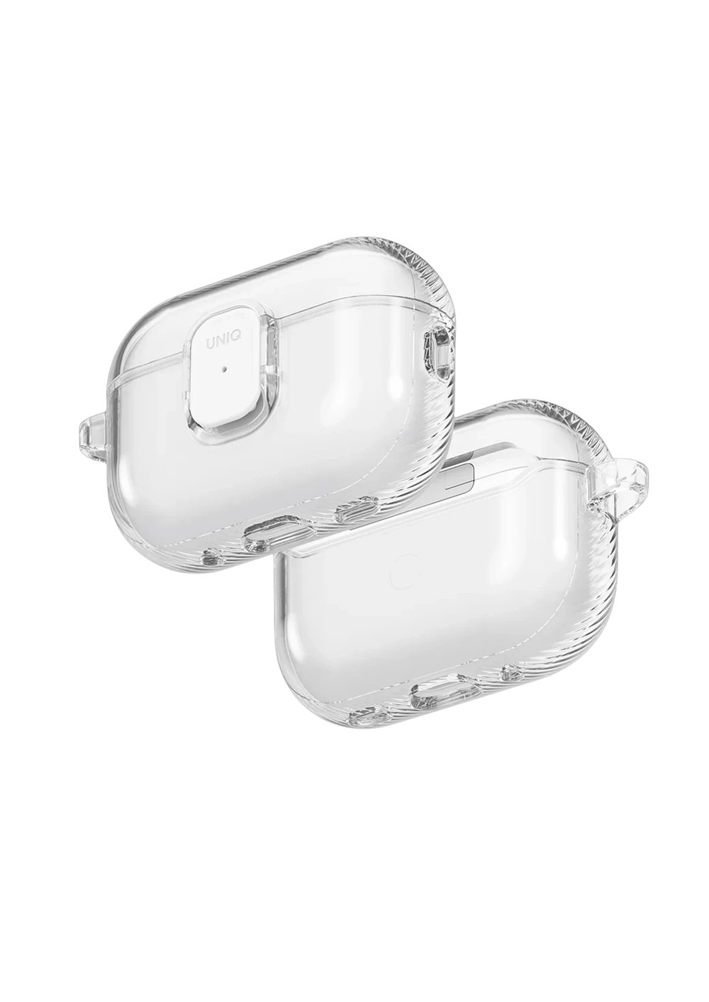 Uniq AirPods Pro 3 (3. Nesil) Glase Pro Darbeye Dayanıklı Koruma Kilitli Kılıf – Şeffaf