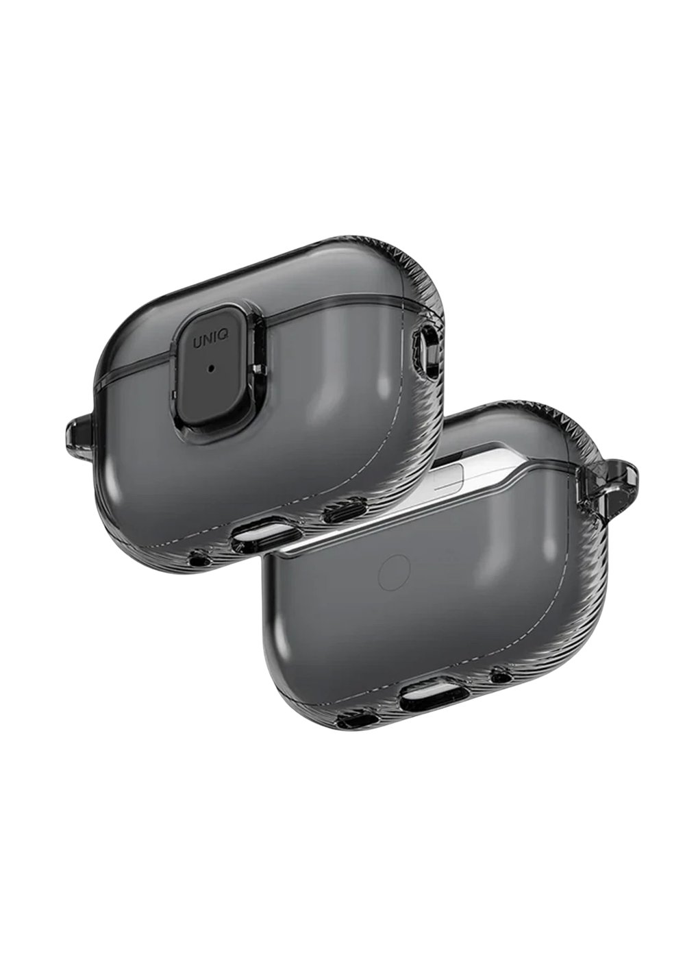 Uniq AirPods Pro 3 (3. Nesil) Glase Pro Darbeye Dayanıklı Koruma Kilitli Kılıf – Füme