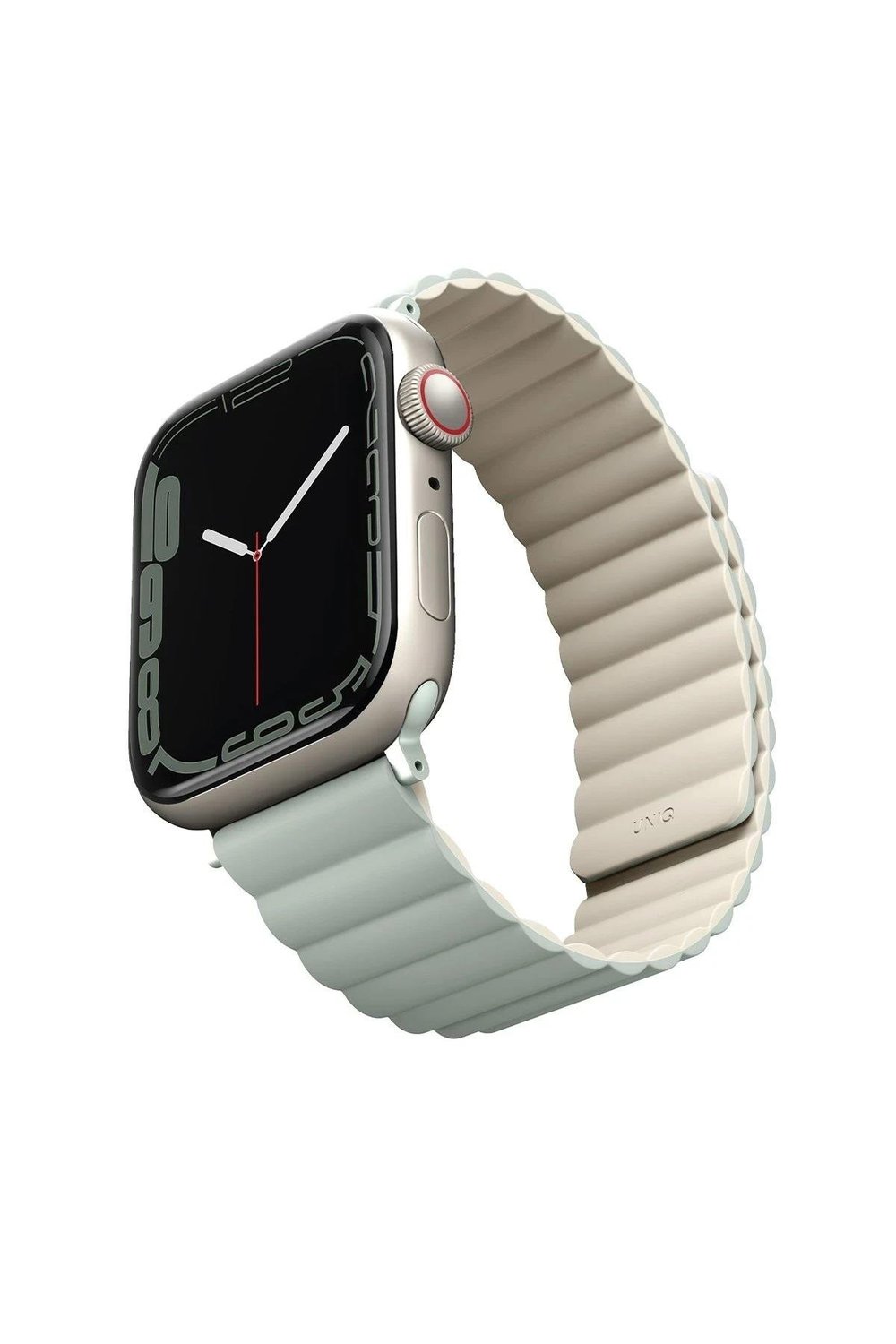 Uniq Apple Watch 38mm/40mm/41mm Revix Premium Reversible Manyetik Kordon - Yeşil-Bej
