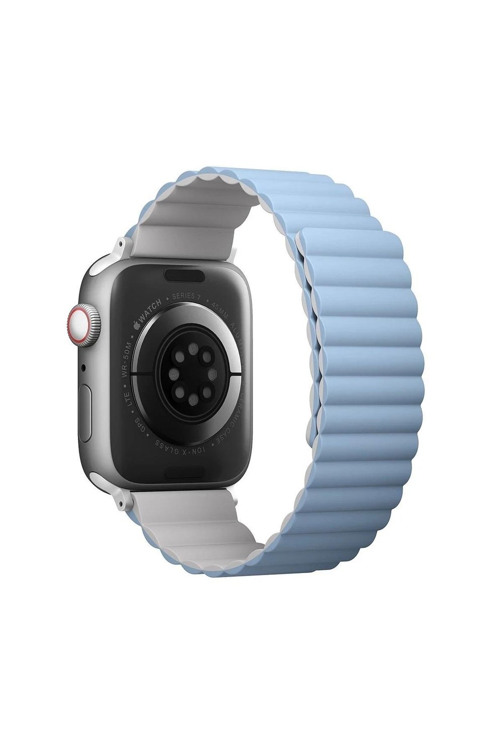 Uniq Apple Watch 38mm/40mm/41mm Revix Premium Reversible Manyetik Kordon - Mavi-Beyaz