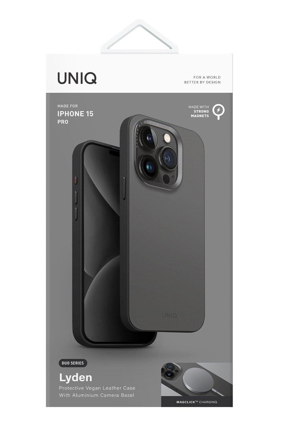 Uniq Apple iPhone 15 Pro MagSafe Uyumlu Lyden DS Deri Telefon Kılıfı – Bej