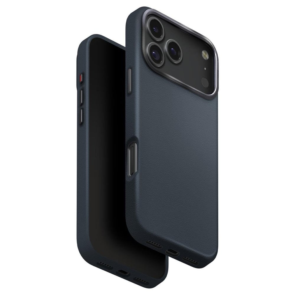 Uniq iPhone 17 Pro Max Lyden MagSafe Vegan Deri Kılıf – Mavi