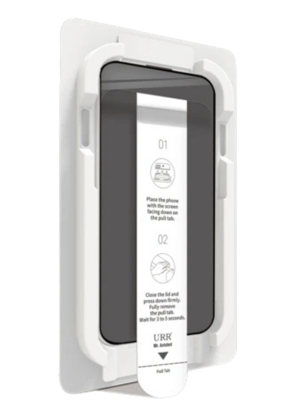 URR iPhone 17 Pro Aligner+ Hayalet Cam Ekran Koruyucu – Siyah Gizli Görüş Koruma