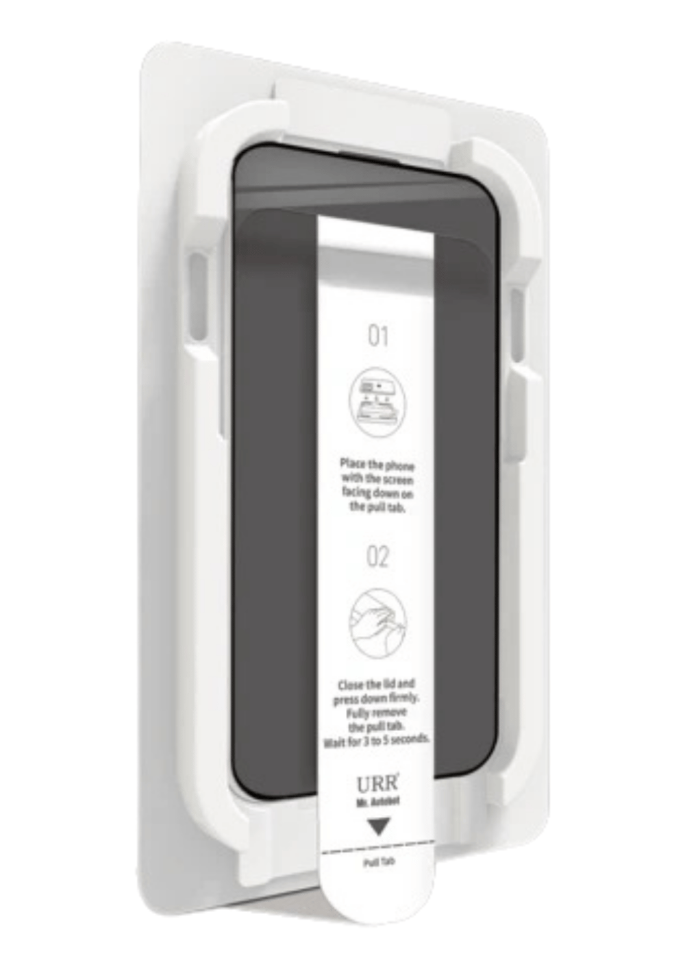 URR iPhone 17 Pro Max Aligner+ Hayalet Cam Ekran Koruyucu – Siyah Gizli Görüş Koruma