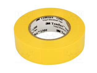 3M Temflex İzole Elektrik Bandı 18Mm 1300E Sarı Bant