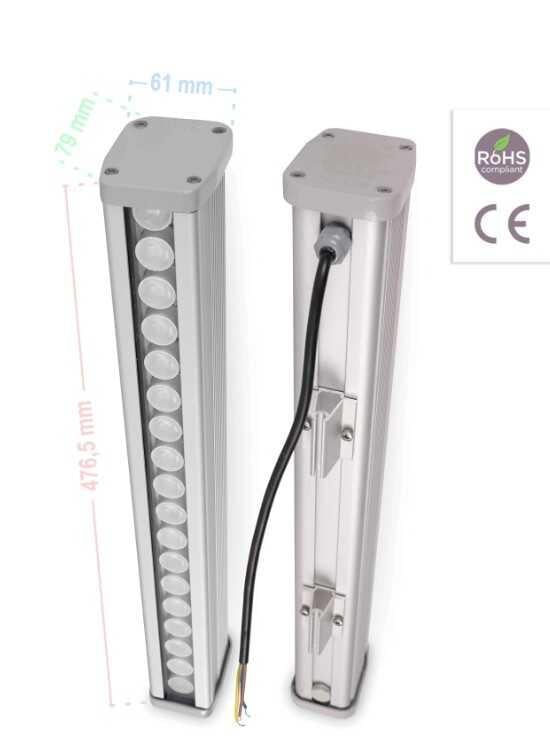 ACK AT20-01883 18W Led Wallwasher 48cm Amber Işık IP67