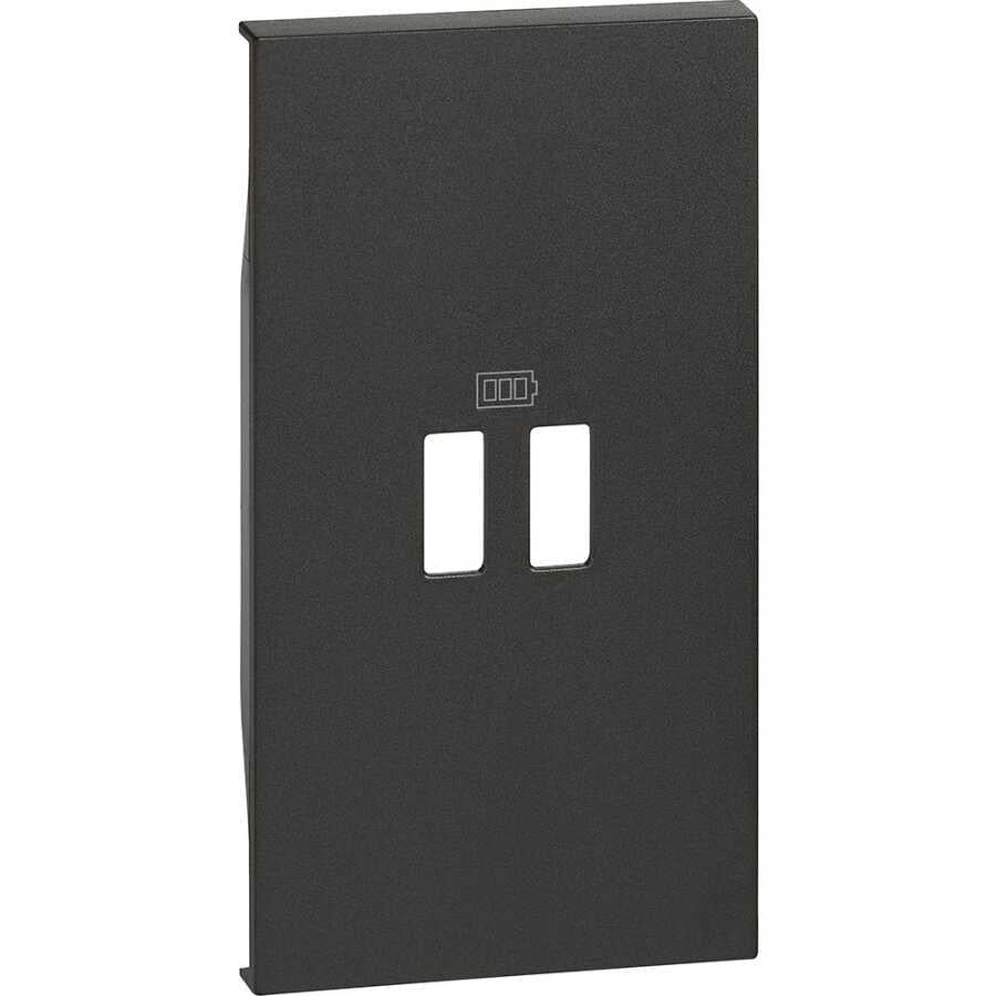 Bticino USB Şarj Priz İçin Kapak 2M Siyah