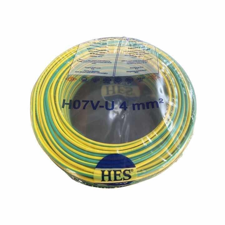 Hes Nya Kablo 4 mm² Sarıyeşil ( H07v-U )
