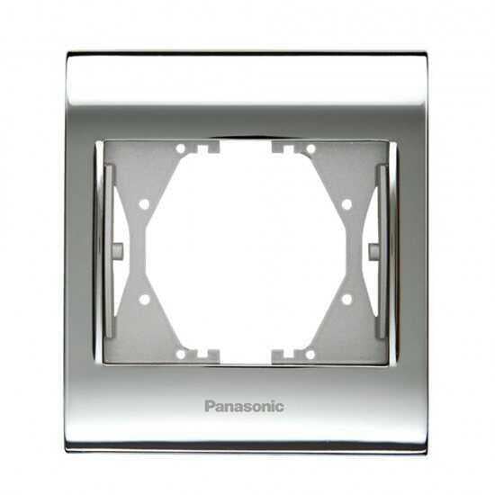 Thea/Panasonic Blu Chrome+Beyaz Tekli Çerçeve