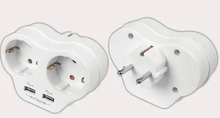 Viko 90301815 İkili Topraklı ve USB Çıkışlı Fiş/Priz (2A) VK