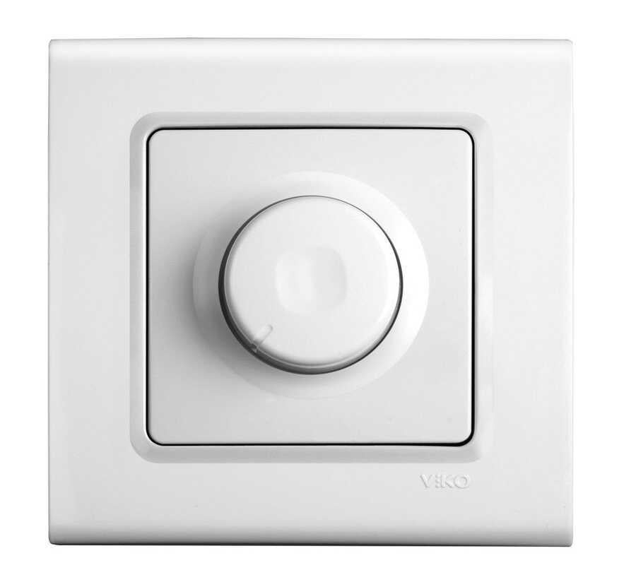 Viko Linnera/Rollina Beyaz R Dimmer R 40-600W Mekanizma+Düğme/Kapak (Çerçeve Hariç) 90440047
