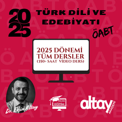 2025 EDEBİYAT ÖABT TÜM DERSLER VİDEO PAKET (KİTAPSIZ)