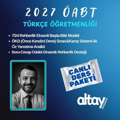 2027 ÖABT TÜRKÇE ÖĞRETMENLİĞİ CANLI DERS PAKETİ