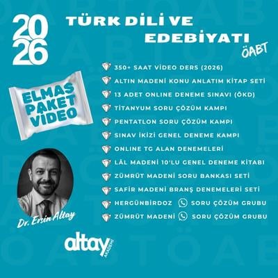 TÜRK DİLİ VE EDEBİYATI ÖABT ELMAS PAKET VİDEO