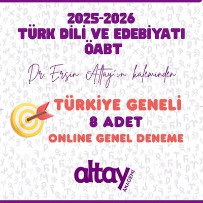TÜRK DİLİ VE EDEBİYATI ÖABT TÜRKİYE GENELİ VİDEO ÇÖZÜMLÜ 8 ONLINE DENEME