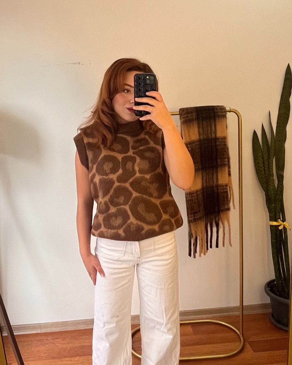 leopar kahve hırka