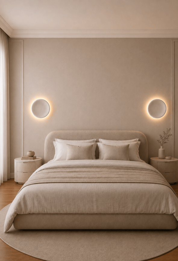35 CM Ledli Duvar Apliği İç Oval