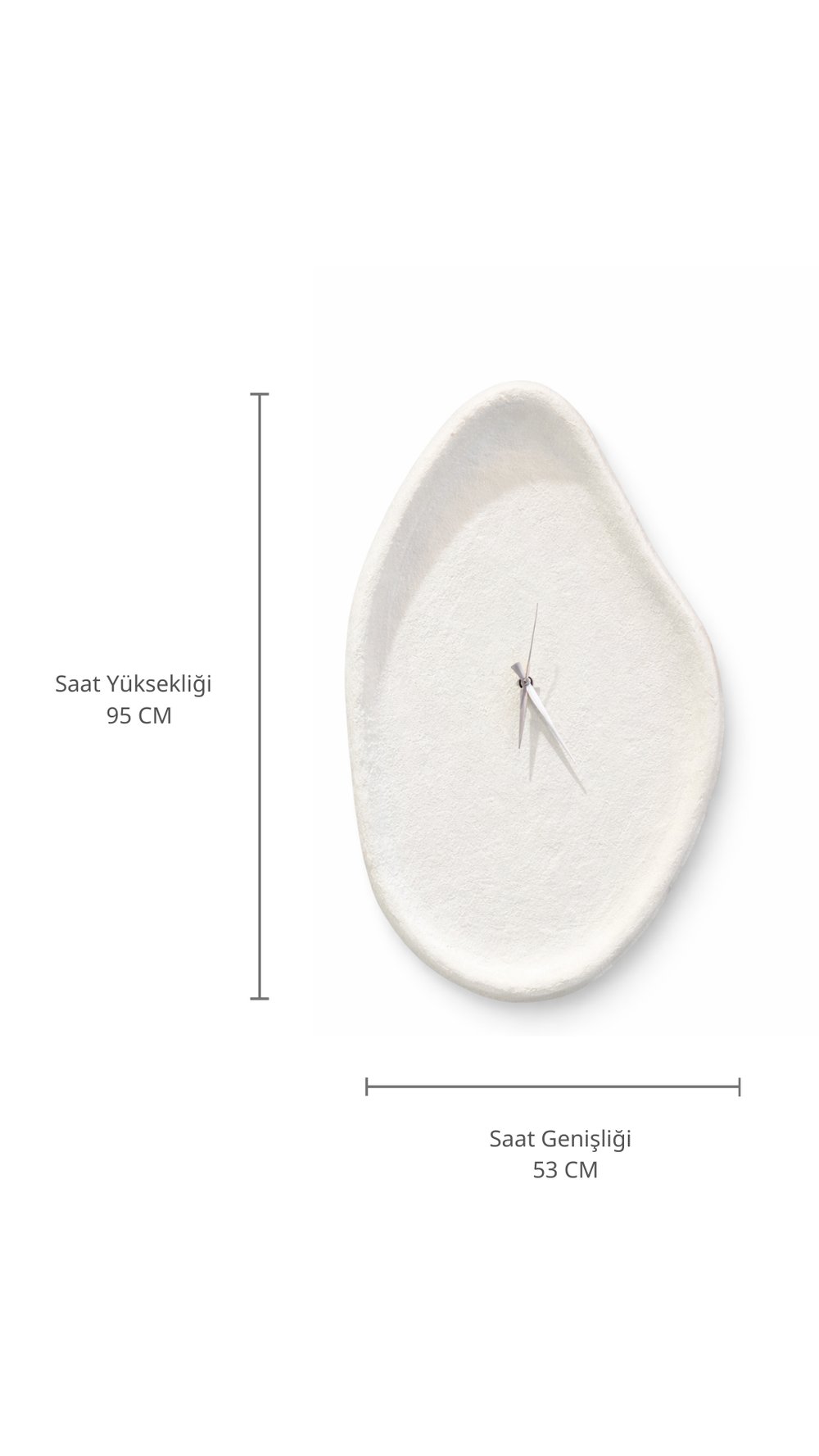 Beton Görünümlü Duvar Saati 95 cm