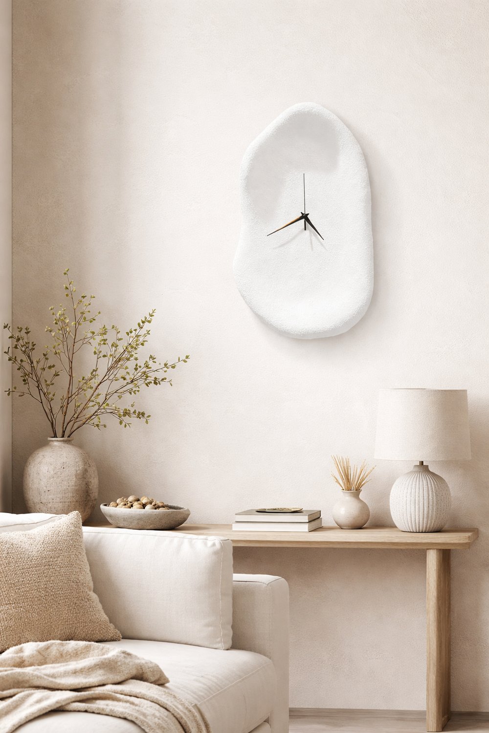Beton Görünümlü Duvar Saati 52 cm
