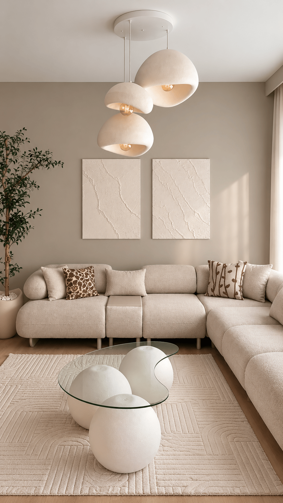Loval Üçlü Sarkıt Aydınlatma 30-40-50 CM