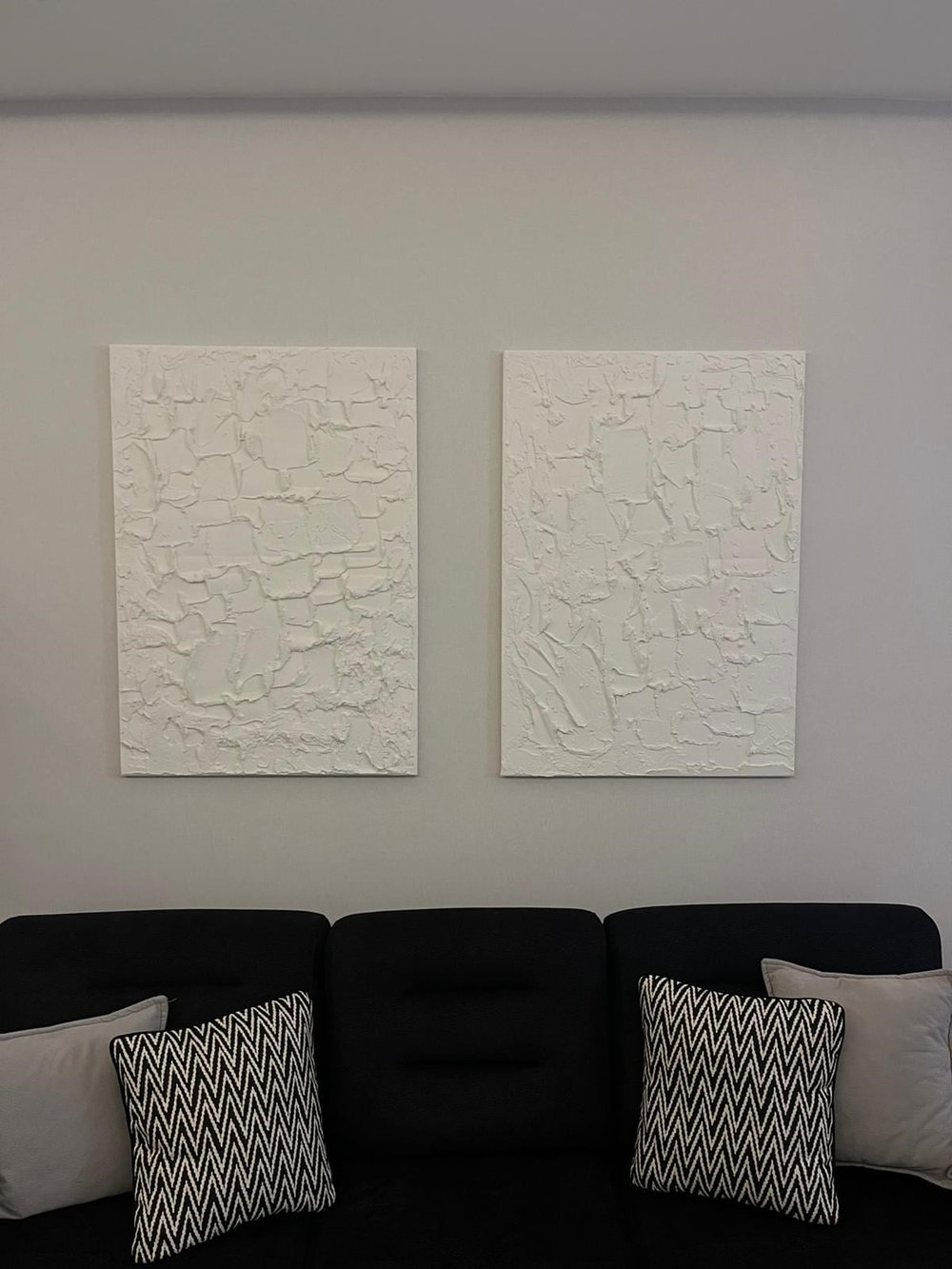 Traverten dokulu 2li kanvas tablo 70x100  (Özel Tasarım)