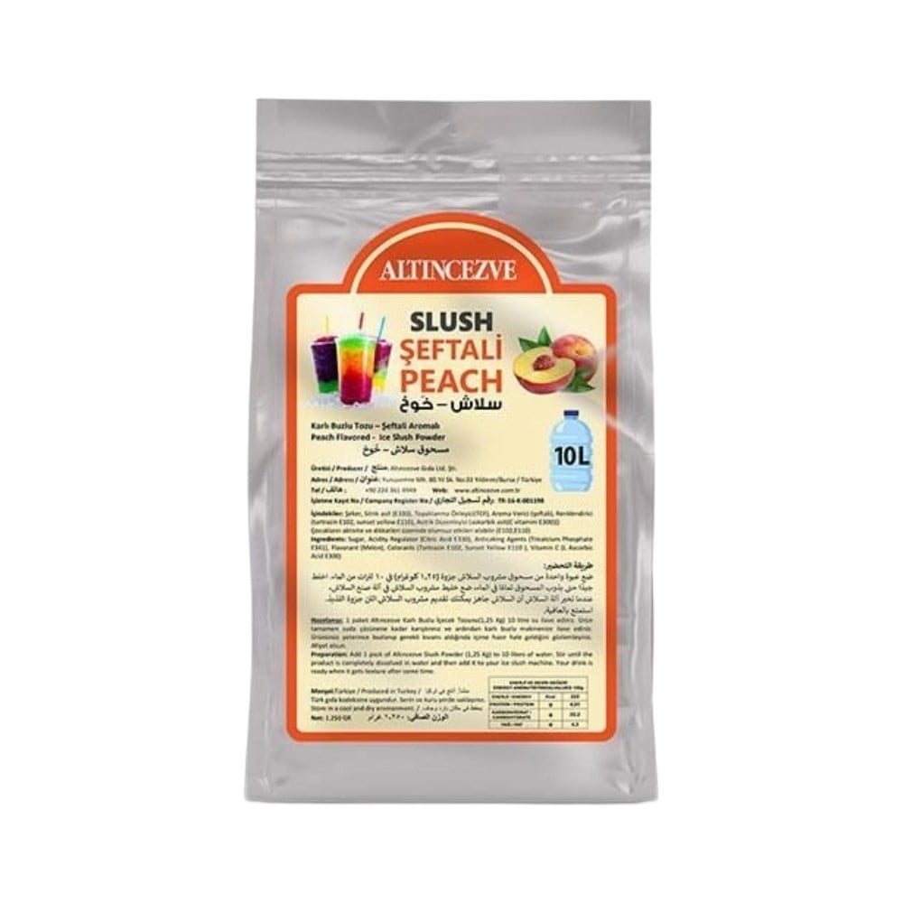 Ice Slush Karlı Buzlu Karlama Tozu | Şeftali 1.250 Gr - 10 L