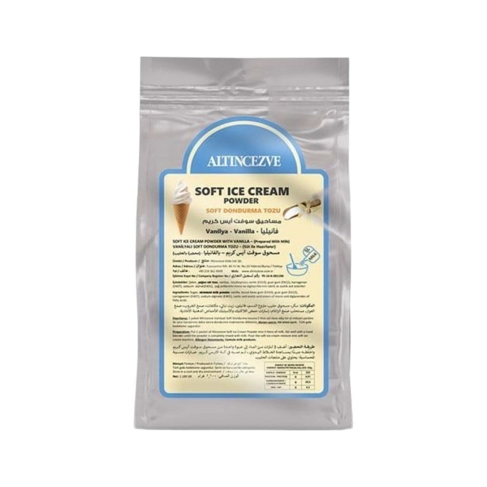 Soft Dondurma Tozu Vanilyalı 1.300 Gr - 5L (Süt)