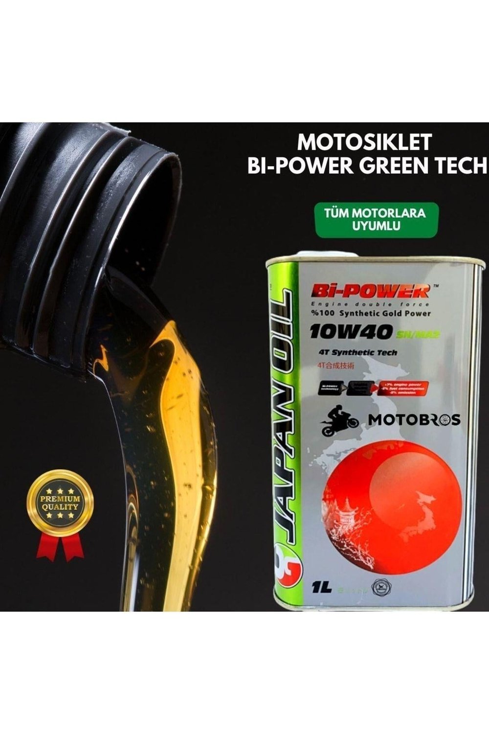 Japan Oil 10w40 4t Green Sentetik Motor Yağı Yeni Nesil Japon Teknolojisi