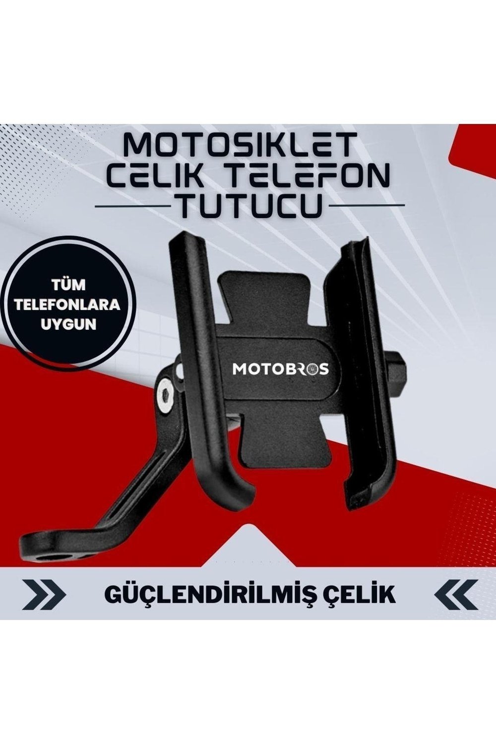 Tt-534 Çelik Gövde Ayna Bağlantılı Telefon Tutucu