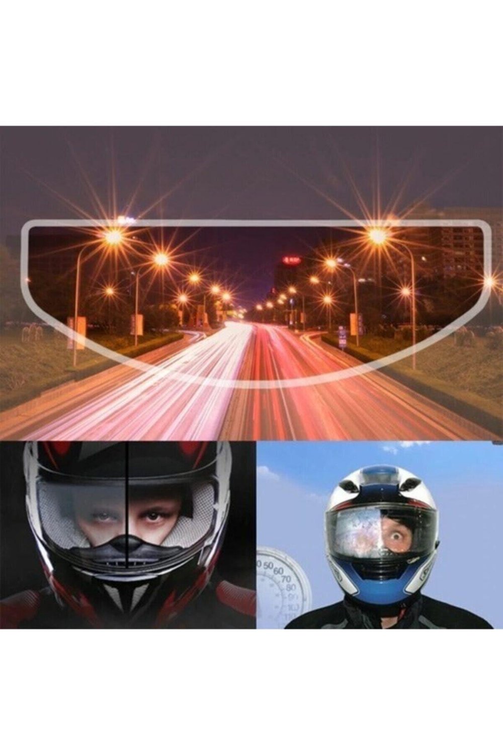 Üniversal Motosiklet Kaskı Buğu Buhar Önleyici Pinlock