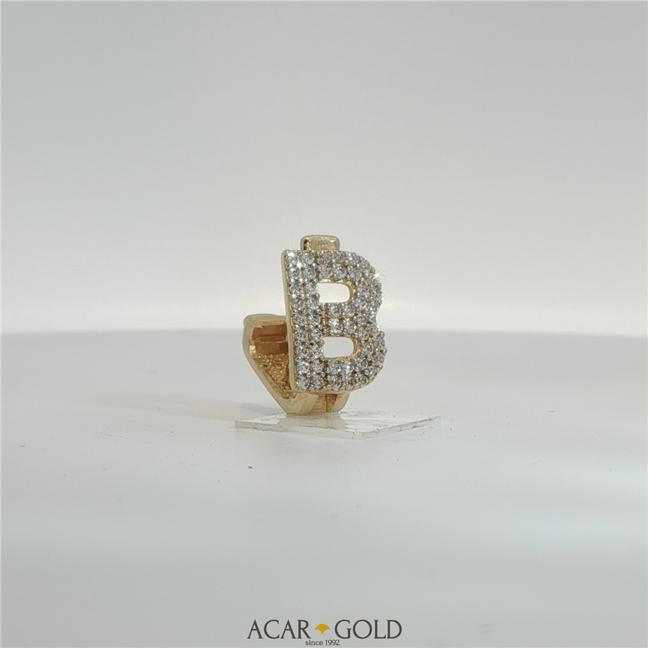 14 Ayar Altın B Harfi Kolye Ucu | Acar Gold