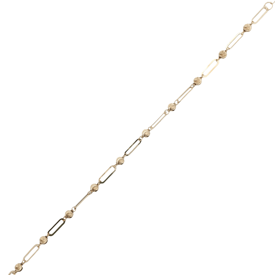 14 Ayar Altın Toplu Oval Zincir Bileklik | Acar Gold