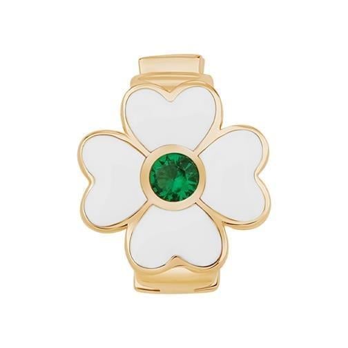 Beyaz Çiçek 9mm Bileklik Charm