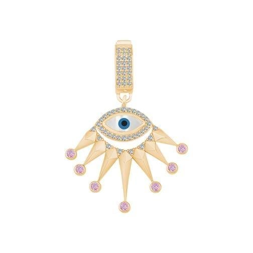 Pembe Taşlı Nazar Göz Charm