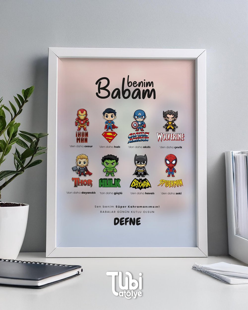 Marvel Çerçeve Babalar Günü Hediyesi