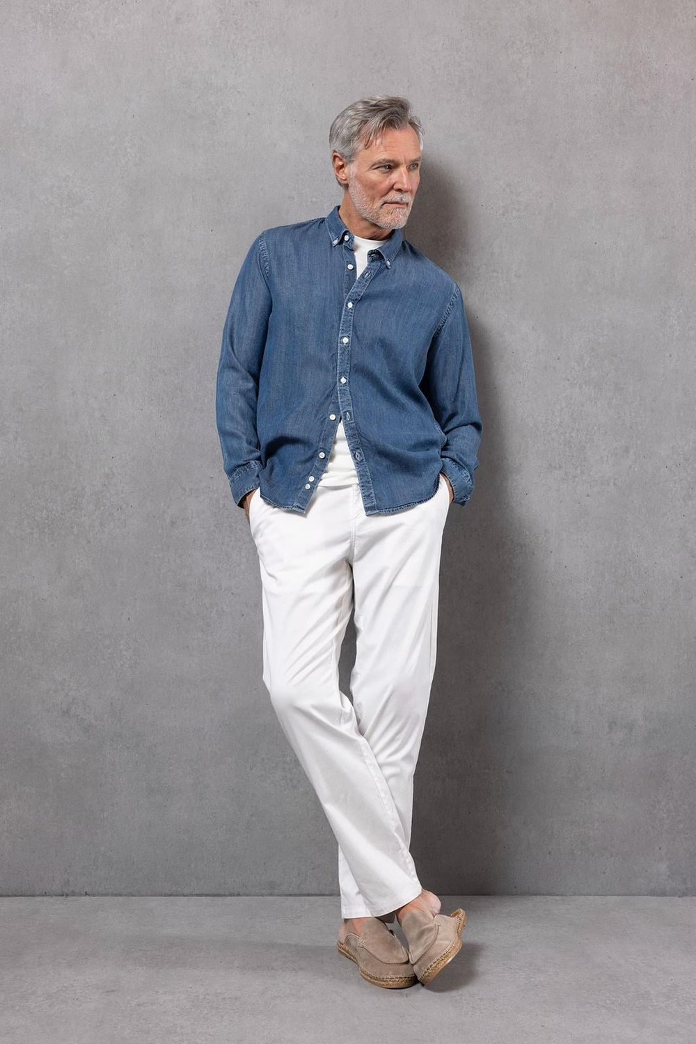 KOYU MAVİ TENSEL JEANS GÖMLEK