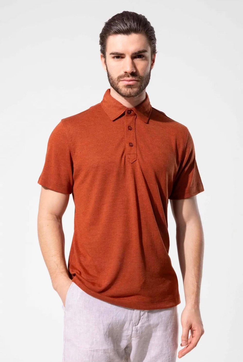 TABA POLO YAKA KETEN TİŞÖRT