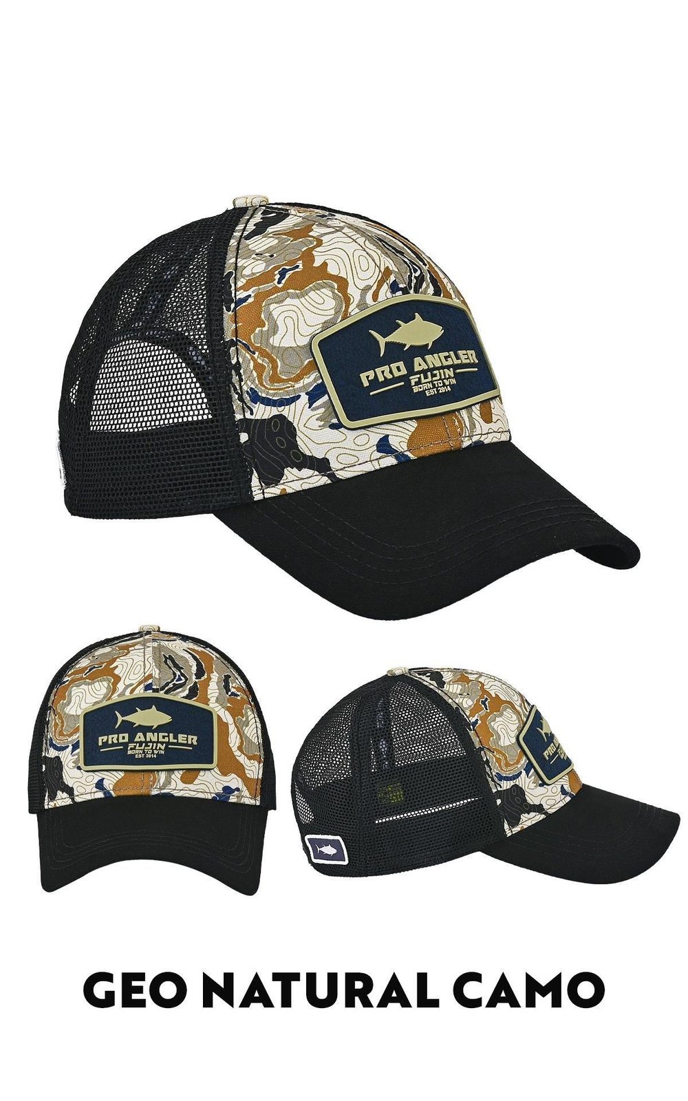Balıkçı Giyim Fujin Pro Angler GEO Natural Camo Balıkçı Şapkası
