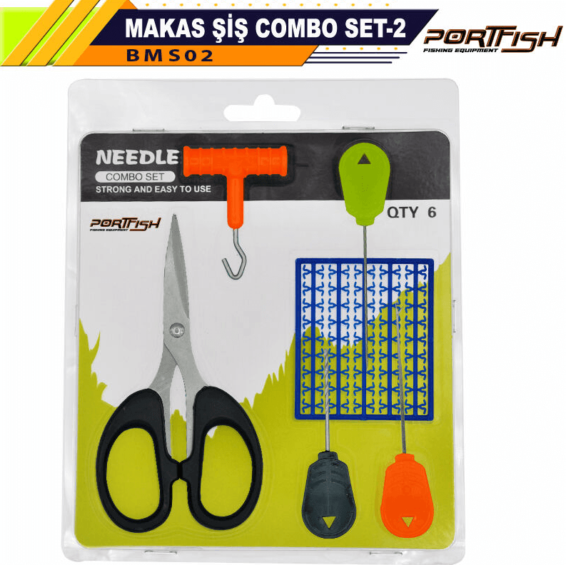 Makas ve Penseler Portfish Makas Şiş Combo Set-2