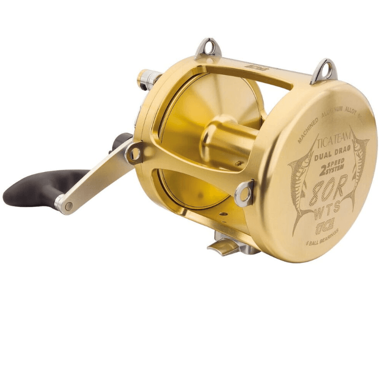 Baitcasting & Çıkrık Makineleri Tica 80 Rwts 2 Hız Gold Çıkrık Makinesi